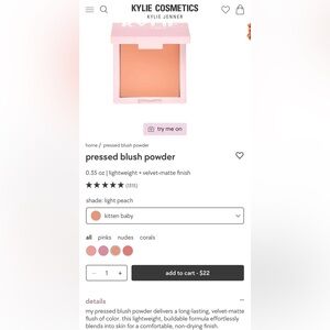 Kylie Cosmetics Kitten Baby Blush